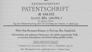 Patenturkunde von Herrmann Kemper