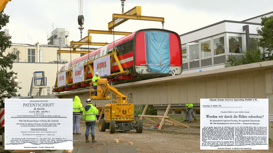 Transrapid TR09 wird in Nortrup aufgestellt